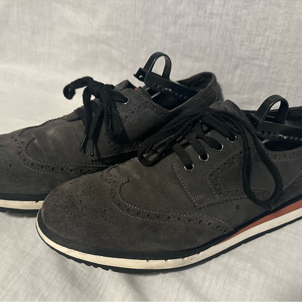 Elegant Dark Gray Men's Prada Shoes